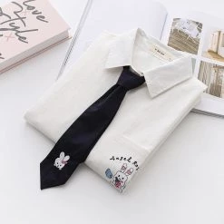 Juwas Cute Angel Robbie White Long Sleeve With Tie CLOTHING