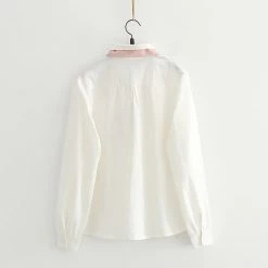 Juwas Cute Japanese Red Lantern Long Sleeve Polo Shirt