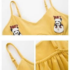Juwas Kawaii “Don’t” Panda Yellow Sleepover Pajama Set 10 Juwas Kawaii “Don’t” Panda Yellow Sleepover Pajama Set