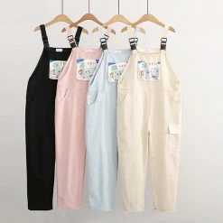 Juwas Kawaii Japanese Silly Bear Overalls