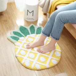 Juwas Kawaii Yellow Pineapple Doormat/Mini Rug HOME&LIFESTYLE