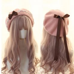 Juwas Lolita Bowknot Beret Hat