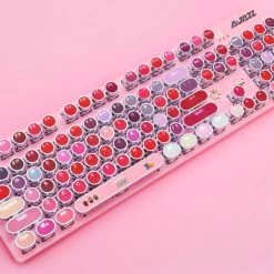 Juwas.com Online Store Kawaii Lipstick Color Gaming Wired Mechanical Keyboard