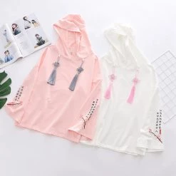 Juwas CLOTHING Kawaii Peach Blossom Hoodie