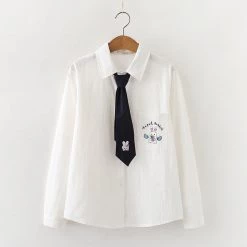 Juwas Cute Angel Robbie White Long Sleeve With Tie CLOTHING
