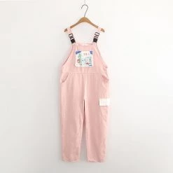 Juwas Kawaii Japanese Silly Bear Overalls