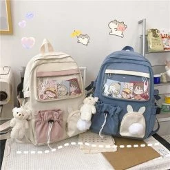 Juwas 3D Cartoon Bunny School Backpack