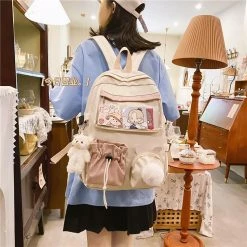 Juwas 3D Cartoon Bunny School Backpack