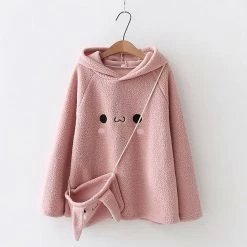 Juwas Bunny Ear Crossbody Bag Sweatshirt