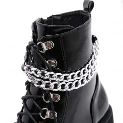 Juwas Shoes Gothic Patent Leather Wrap Around Chains Platform Boots 16 Juwas Shoes Gothic Patent Leather Wrap Around Chains Platform Boots