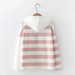 Juwas CLOTHING Stripe Koala Bunny Kitty Hoodie