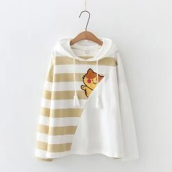 Juwas CLOTHING Stripe Koala Bunny Kitty Hoodie