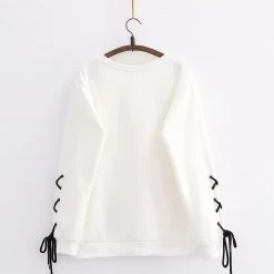 Juwas Baby Penguin Embroidery Lace Up Hoodie