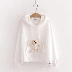 Juwas CLOTHING Bear Doll Pocket Hoodie