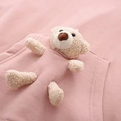 Juwas CLOTHING Bear Doll Pocket Hoodie