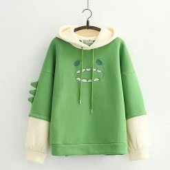 Juwas CLOTHING Cartoon Monster Warm Hoodie