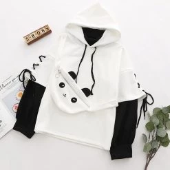 Juwas Cute Panda Fake Bag Hoodie NEW ARRIVAL