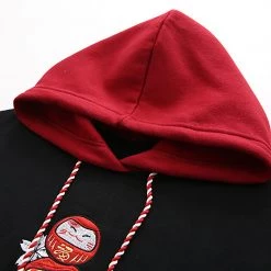 Juwas CLOTHING Lucky Cat Sakura Embroidery Hoodie