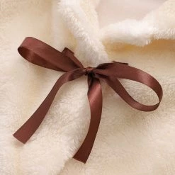 Juwas Bear Ear Button Up Warm Cardigan Coat CLOTHING