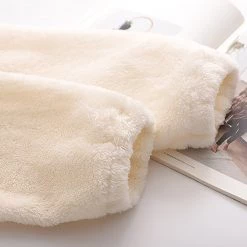 Juwas Bear Ear Button Up Warm Cardigan Coat CLOTHING