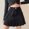 Juwas CLOTHING Vintage Short Denim Skirt