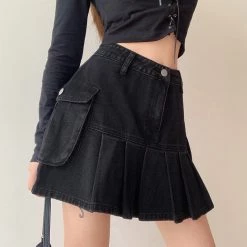 Juwas CLOTHING Vintage Short Denim Skirt