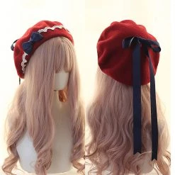 Juwas Lolita Bowknot Beret Hat