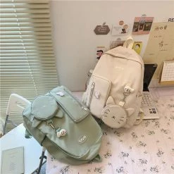 Juwas Kawaii Cat Backpack With Purse HOME&LIFESTYLE
