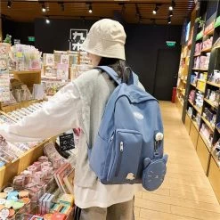 Juwas Kawaii Cat Backpack With Purse HOME&LIFESTYLE