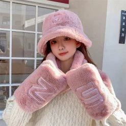 Juwas CLOTHING Lovely Fisherman Hat Scarf Gloves