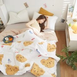 Juwas Cute Pastel Flower Prints Blanket