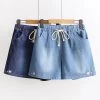 Juwas NEW ARRIVAL Fox Embroidery Vintage Denim Shorts 2 Juwas NEW ARRIVAL Fox Embroidery Vintage Denim Shorts