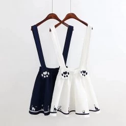 Juwas NEW ARRIVAL Cat Claw Embroidery Overall Dress