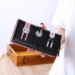 Juwas.com Online Store NEW ARRIVAL Kittens Design Long Wallet Purse