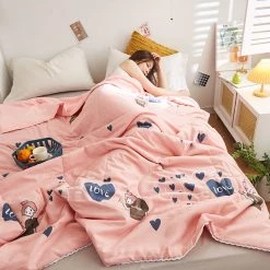 Juwas Cute Pastel Flower Prints Blanket