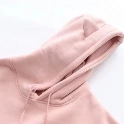 Juwas Fishbone Print Pocket Warm Hoodie