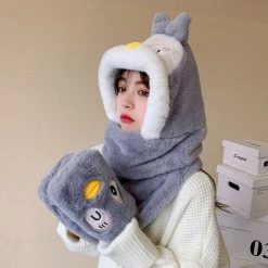 Juwas Lovely Duck Hooded Warm Soft Scarf CLOTHING