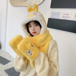 Juwas Lovely Duck Hooded Warm Soft Scarf CLOTHING