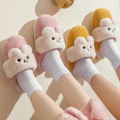 Juwas Cartoon Bear Cotton Slippers 20 Juwas Cartoon Bear Cotton Slippers
