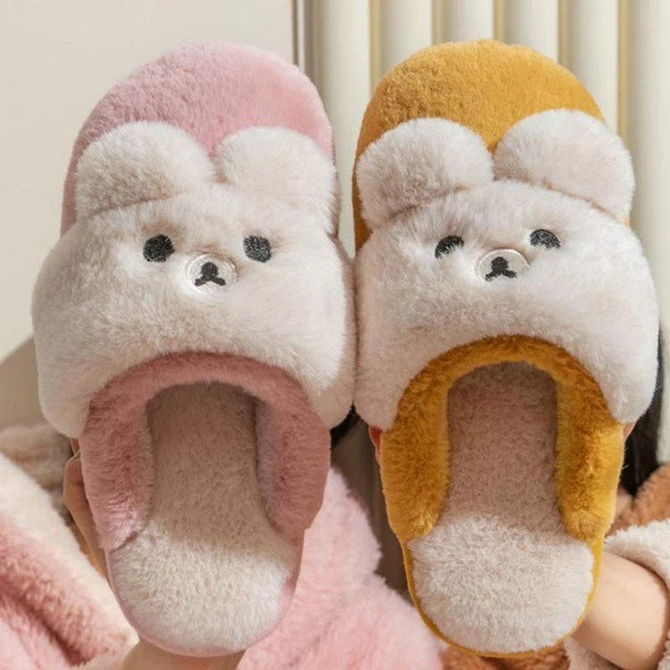 Juwas Cartoon Bear Cotton Slippers 3 Juwas Cartoon Bear Cotton Slippers