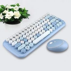 Juwas.com Online Store Candy Color Wireless Keyboard And Mouse Set