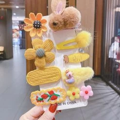 Juwas Cute Rabbit Theme Hair Clips Set