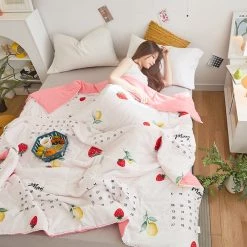 Juwas Cute Pastel Flower Prints Blanket