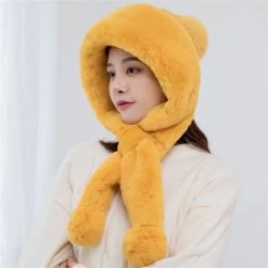 Juwas Knitted Hat Winter Warm Hat Scarf