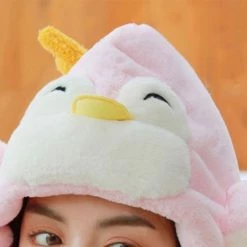 Juwas CLOTHING Cute Penguin Hooded Warm Soft Scarf