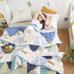 Juwas Cute Pastel Flower Prints Blanket