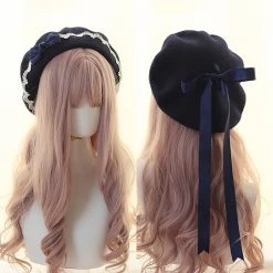 Juwas Lolita Bowknot Beret Hat