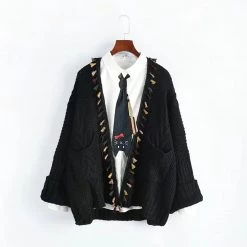 Juwas NEW ARRIVAL Trendy Harajuku Knitted Long Cardigan