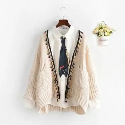 Juwas NEW ARRIVAL Trendy Harajuku Knitted Long Cardigan