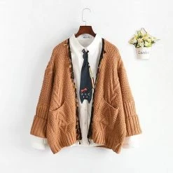 Juwas NEW ARRIVAL Trendy Harajuku Knitted Long Cardigan